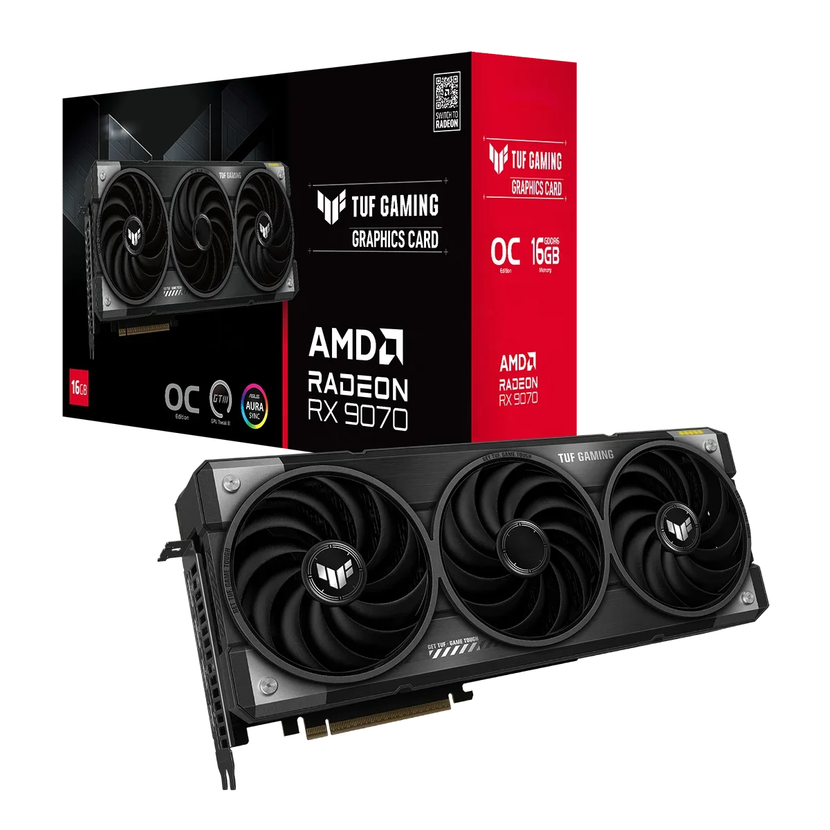 Triple Fan Gaming Graphics Card 16Gb - 2025 TUF 게이밍 라데온 RX 9070